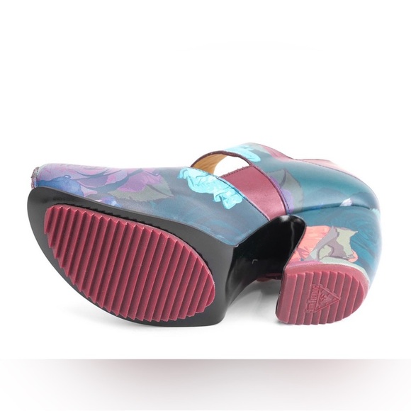 John Fluevog Prepare Leader Platform Mary Jane Heels Floral Size 6 - Picture 5 of 16